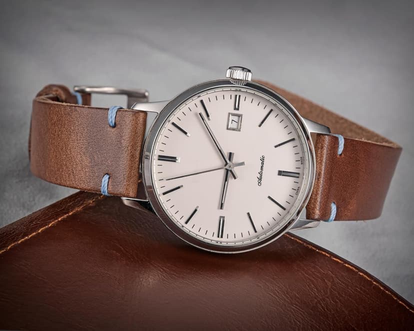 hemsut h Leather Watch Bands for Men, Horween Quick Release Leather Watch Strap Vintage Watch Replacement Wrap of 18mm, 20mm, 22mm