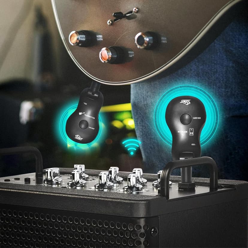 Distance Only 3-5 Meters Wireless System UHF Guitar Transmitter And Receiver Instead Of Cables Distance 5 Meters For Beginners
