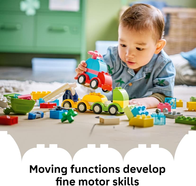 Building Toys for Boys & Girls, Ages 1.5+, Develops Fine Motor Skills, Learning Playset, 42 Pieces, Gift for Toddlers LEGO DUPLO My First Creative Vehicles 10474 B0FMS6DY4Q