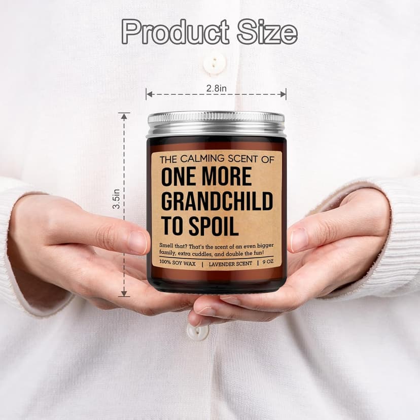 Miracu One More Grandchild Candle, Pregnancy Announcement for Grandparents, Baby Announcements Ideas, Pregnancy Reveal to Parents, Funny 2nd, Second Baby, Grandparents Again Gifts for Grandma Grandpa
