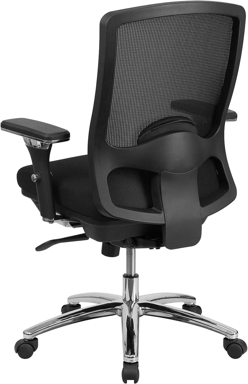 Flash Furniture HERCULES Series 24/7 Intensive Use Big & Tall 350 lb. Rated Black Mesh Multifunction Swivel Ergonomic Office Chair