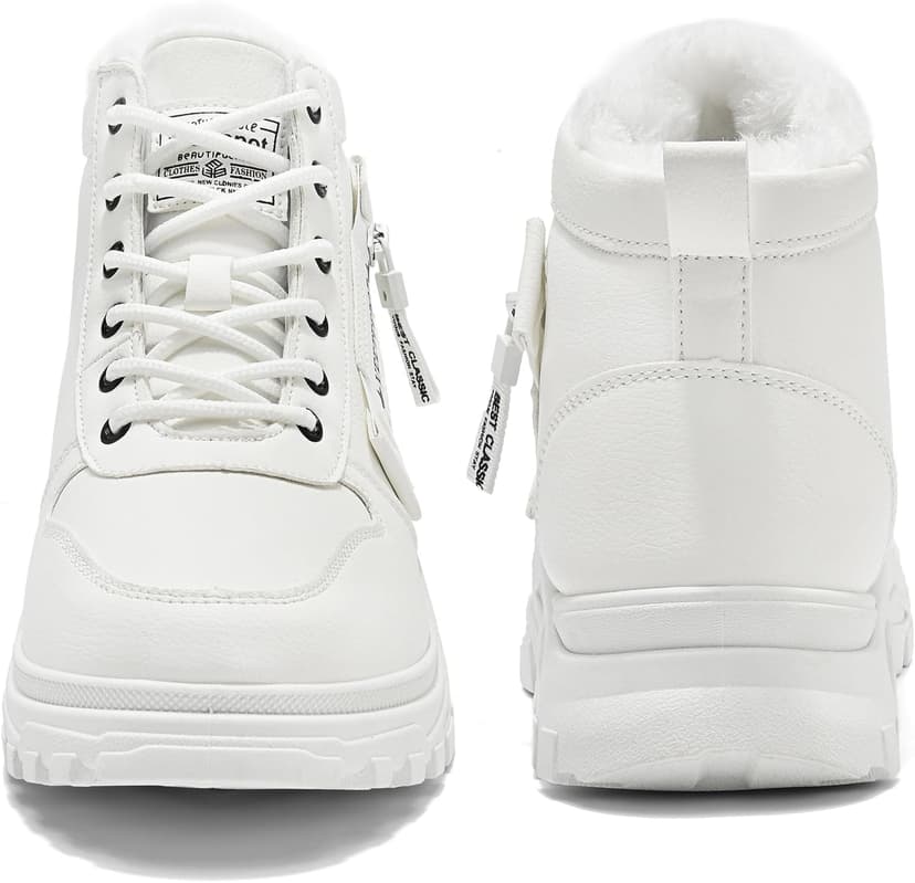 Yeeteepot Womens Snow Boots Warm Winter Boots Ladies Fur Lined Ankle Boots Lace Up Outdoor Booties Anti-Slip Sneakers Waterproof Walking Shoes