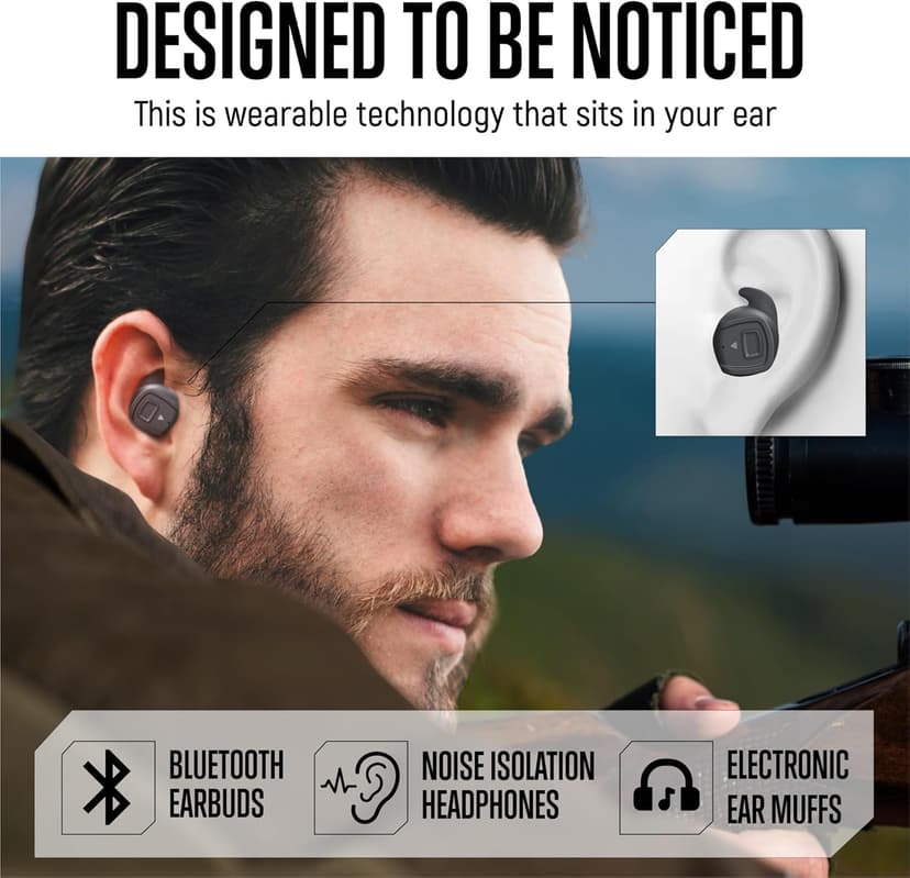 GLORYFIRE Shooting Ear Protection Earplugs, Bluetooth Hearing Protection Earbuds for Noise Reduction