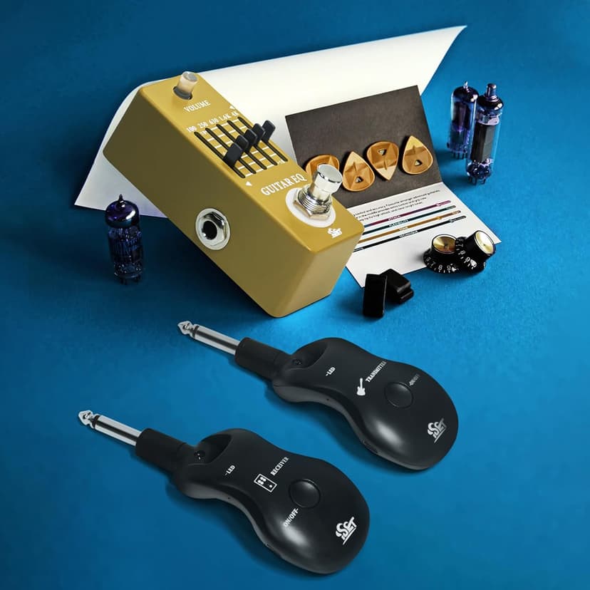 Distance Only 3-5 Meters Wireless System UHF Guitar Transmitter And Receiver Instead Of Cables Distance 5 Meters For Beginners