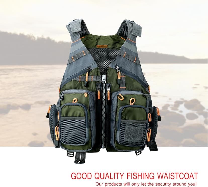 Obcursco Fly Fishing Vest for Men and Women with Breathable Mesh, Trout Fishing Gear, for Outdoors Stream Fishing