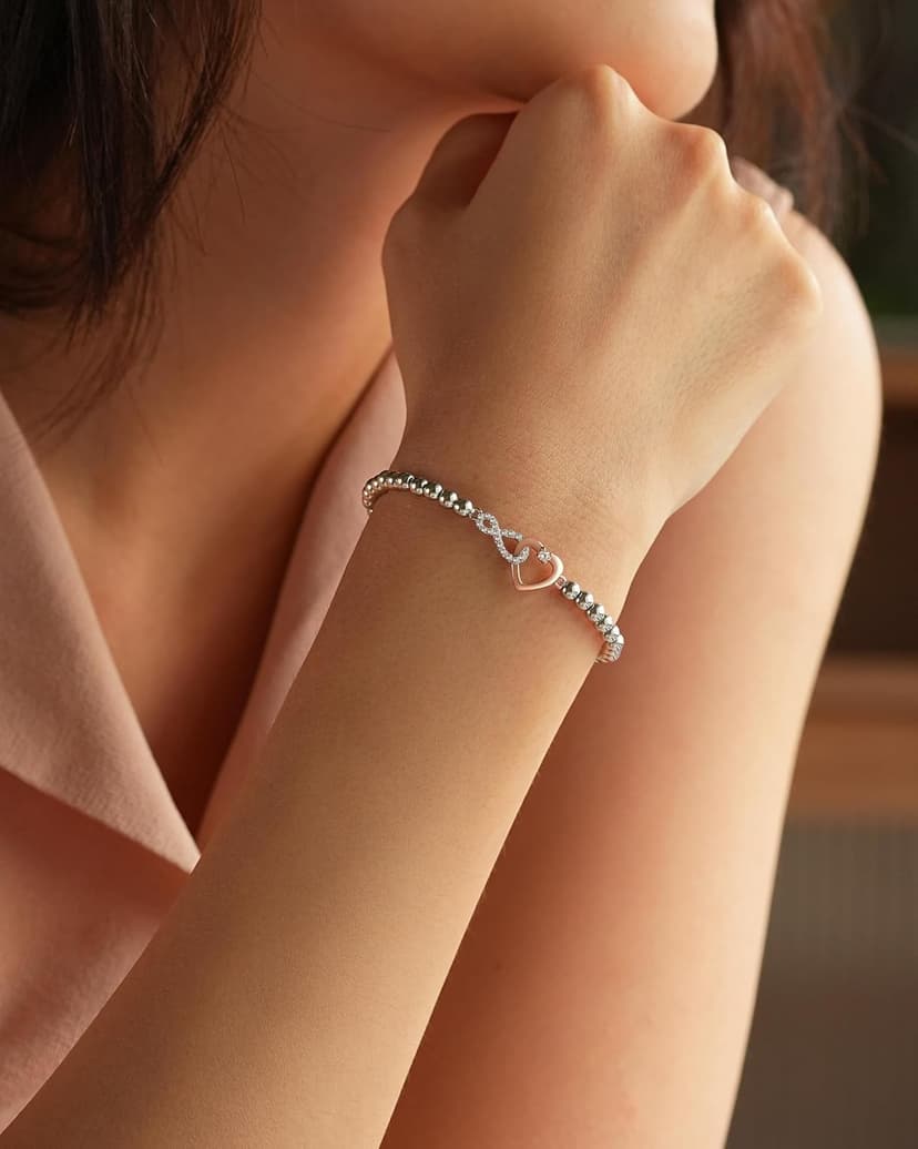 Shonyin Infinity Love Bracelet for Women Girls, Sister-in-law Bonus Daughter Girlfriend Daughter-in-law Great Grandma Bonus Mom