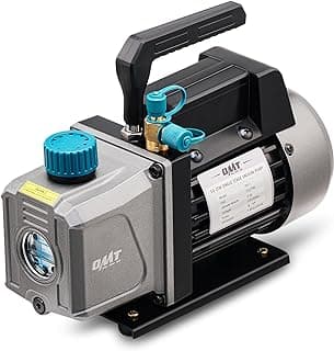 Orion Motor Tech Vacuum Pump, 3.5 cfm 1/4 hp HVAC Single Stage Vacuum Pump for R12 R22 R134a R410a R502, Auto AC Vacuum Pump Kit for Automotive Air Conditioner Resin Degassing & More, Oil Included