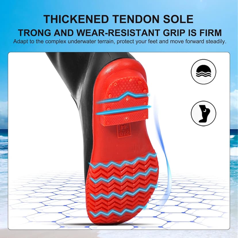 YAOYAO LAND Fishing Waders with Boots for Men Waterproof Wader PVC Waterproof Wader Ideal for Fly Fishing