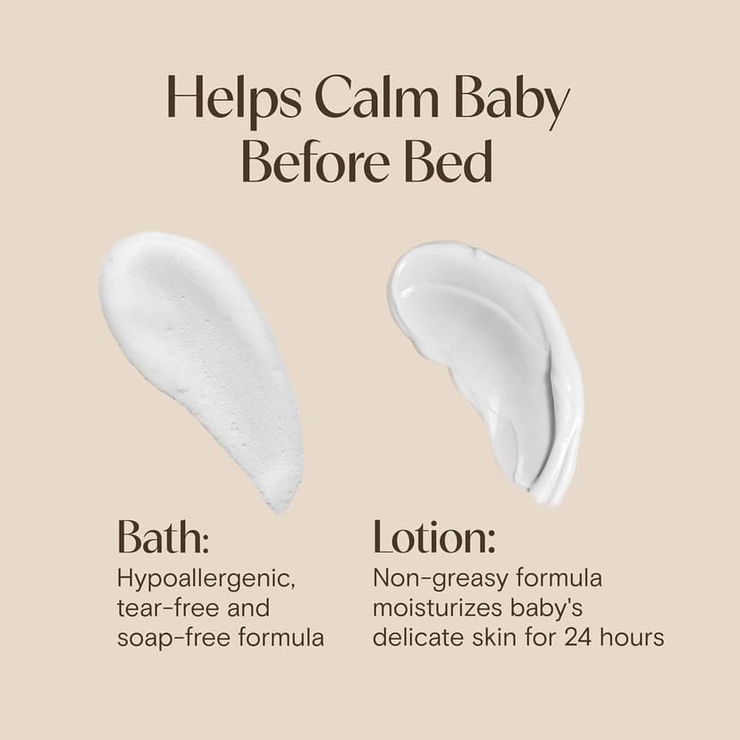 Soothing Baby Wash & Body Lotion, Lavender & Vanilla Scent, Formulated with Oat Extract, Helps Calm Baby Before Bedtime Aveeno Baby Calming Comfort Bath & Body Lotion Set, 2 Items B01C8BR0CO