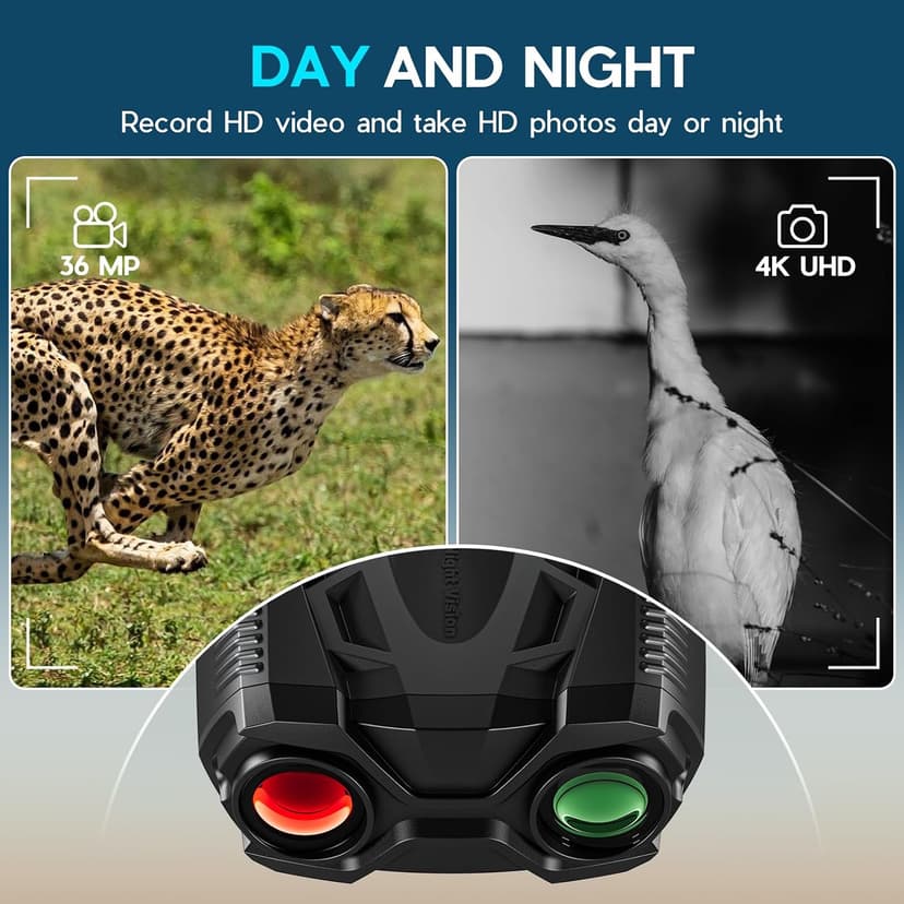 with 1000FT Infrared Range,5000mAh Rechargeable Battery,3.5" Screen,Include 32GB Card,Gift for Mens and Outdoor Enthusiasts WISHBETY 4K Night Vision Goggles for Adult,16X Zoom Night Vision Binoculars B0F9414W64
