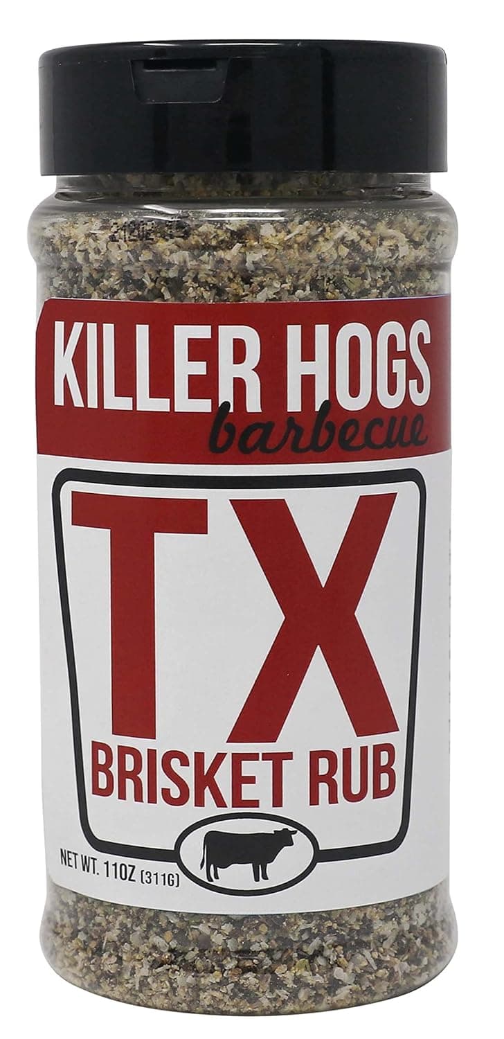 Killer Hogs BBQ TX Brisket Rub | Championship BBQ and Grill Seasoning | Great on Brisket, Ribs, Steaks, or Turkey | 11 Ounces