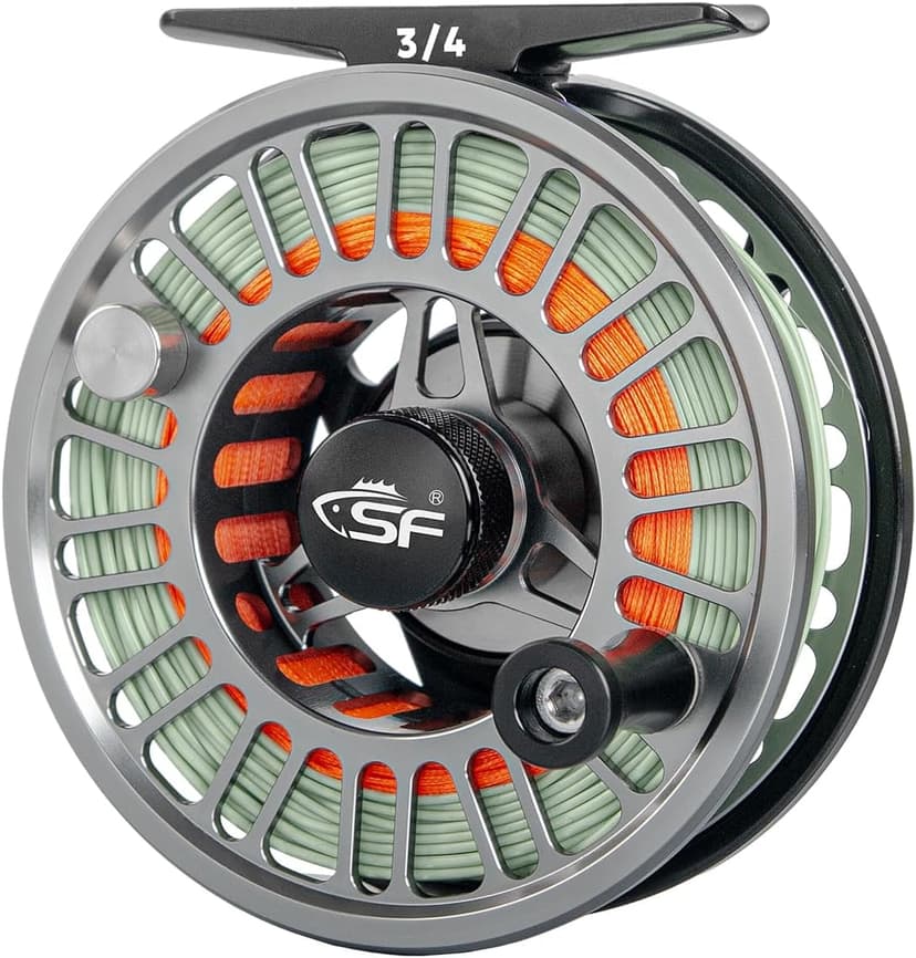 SF SF-003 Pro Fly Fishing Reel for Freshwater,CNC Precision Machining Process,Mid Arbor Design,Smooth Drag System,Lightweight Aluminum Body