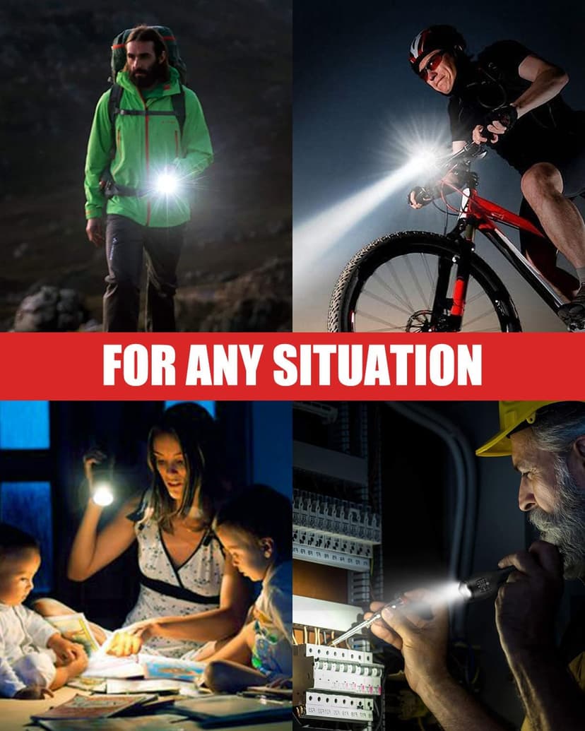 Victoper LED Flashlight 2 Pack, Bright Tactical Torch High Lumens with 5 Modes, Waterproof Zoomable Flash Light for Outdoor, Gifts for Men, Dorm Room Hunting Camping Essentials Gear for Guys