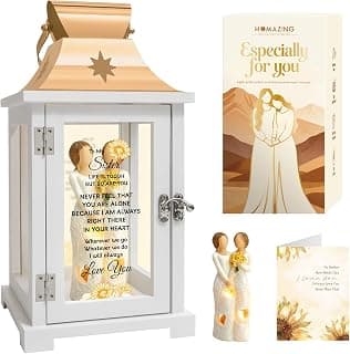 Homazing Sister Gifts Lantern - Unique Sister Gift Ideas for Mothers Day, Christmas, Thanksgiving