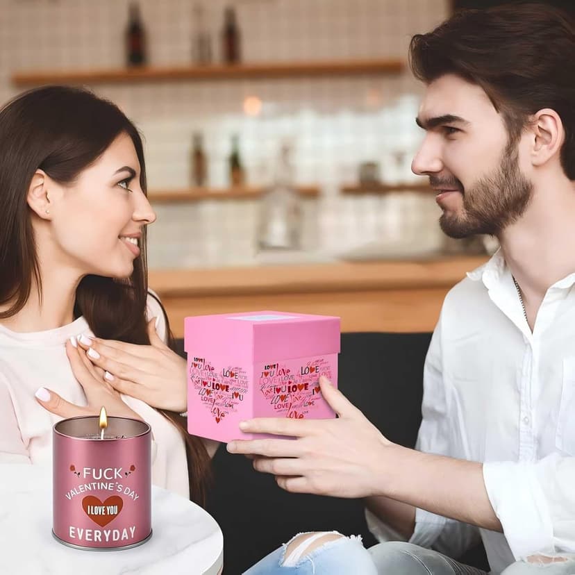 Valentines Galentines Day Gifts for Her Birthday Gifts for Women Friend Wife Girlfriend Girls Romantic Naughty Gift for Her Tin Soy Candles Unique Ideas 9oz Scented Candles
