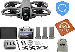 DJI Avata 360 Fly More Combo (RC 2), 360° Drone With 1-Inch 8K 360° Imaging for FPV & Aerial Filming, 360° Camera Drone With Propeller Guard. Includes RC 2 for Precise Control and Three Batteries, 1 year NYC Care Plan and more