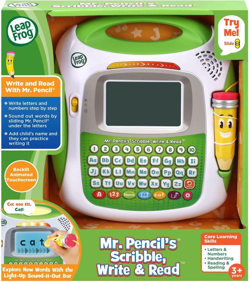 LeapFrog Mr Pencil's Scribble Write and Read, Green B0BRXPG99Q
