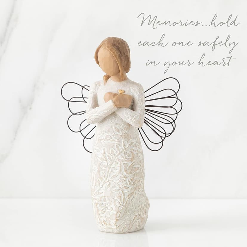 Willow Tree Remembrance Angel (Lighter Skin), Memories…Hold Each one Safely in Your Heart, A Gift to Express Sympathy, Comfort, Remembrance and Healing, Sculpted Hand-Painted Figurine