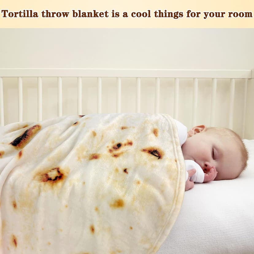 mermaker Burritos Tortilla Swaddle Blanket Baby for Toddler Newborn, 285 GSM Soft Flannel Taco Wrap Blanket Funny Gifts for Baby Shower Boys Girls, 36 inch B0DYJDBW21