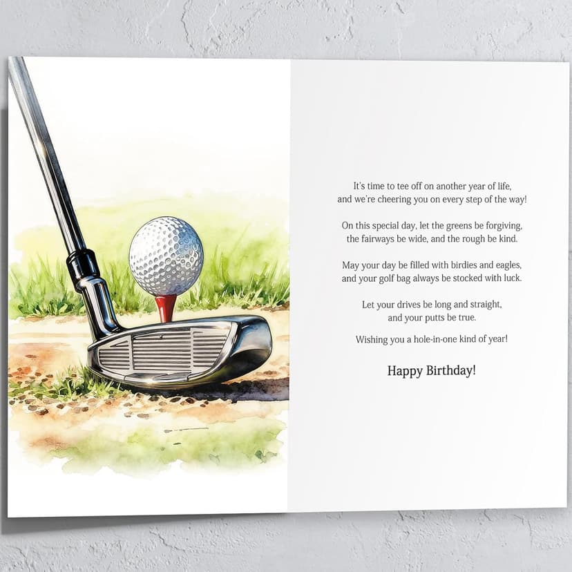 Funny Golf Birthday Card for Men Women, Happy Birthday Gift for Golfer, Golf Birthday Card Gifts for Dad Husband Boyfriend Brother Friend