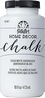 FolkArt Home Decor Chalk Furniture & Craft Paint in Assorted Colors, 16 ounce, White Adirondack,34846