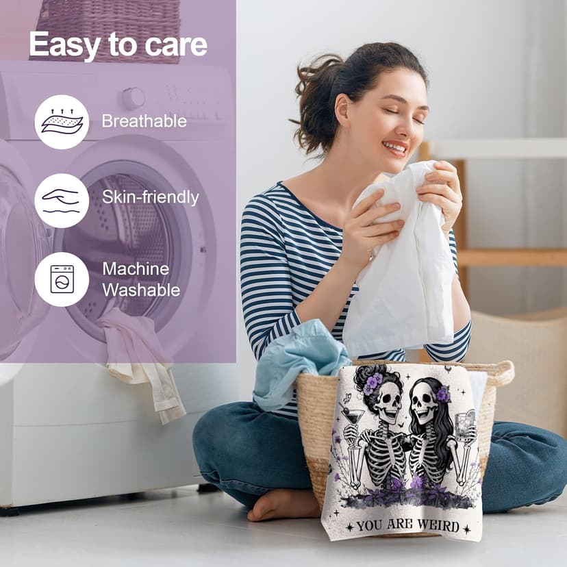 Gothic Best Friend Blanket,Gothic Funny Gift for Sister,Besties, BFFs, and Weird Friends,60"x50" Best Friend Birthday Gifts for Women,Best Friend Blanket Gifts for Women B0GSQN1SP4