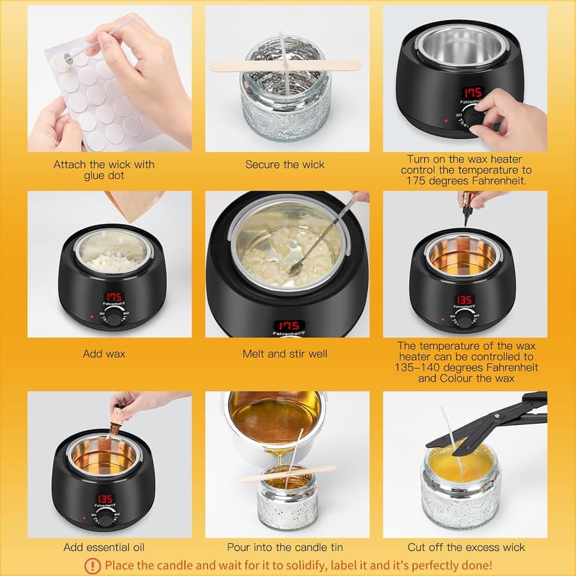 Candles Making Kit Supplies with Digital Soy Wax Melt Warmer Candle Making Complete Kit for Adults Beginners Starters WITOROR Candle Making Kit, Scented Candles Making Kit for Adults DIY B0D66WD6FG