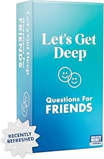 Let's Get Deep: Friends Edition by Relatable, Fun Group Card Game, Easy Adult Game for Game Night, Perfect for Party Games with Friends, Includes 400 Question Cards, Three Increasingly Personal Levels