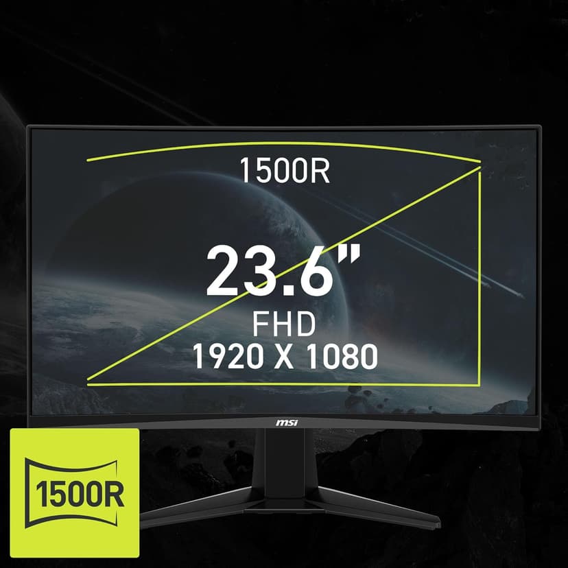 msi MAG 245C X24 24-inch 1920 x 1080 (FHD) Gaming Monitor, 240Hz, FreeSync Premium, HDR Ready, HDMI, VGA Port, VESA Mountable, Tilt, 4-Side Slim Bezel, 1ms, Black