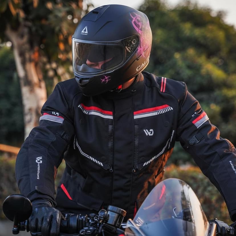 TRIANGLE Full Face Motorcycle Helmet Dual Visor Helmets for Adult Men and Women with Smoked Sunshield DOT Approved