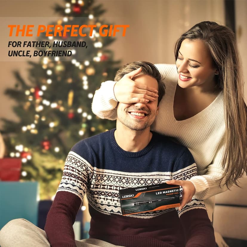 Lenski Stocking Stuffers for Men Adults, for Men Magnetic Pickup Tool, Mens Grandpa Husband Gifts, White Elephant Gifts for Adults, Cool Stuff Gadgets