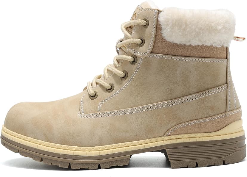 COTTIMO Womens Hiking Snow Winter Boots- Ladies Casual Outdoor Lightweight Ankle Boots Work Backpacking Lace up Fur Lined Walking Trekking Shoes