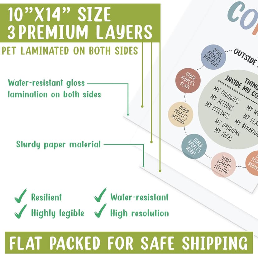 10 Pcs Care Mental Health Posters, Mental Health Matters Poster, Therapy Office Decor, Counseling Office Must Haves, School Counselor PR Colorful (Colorful)