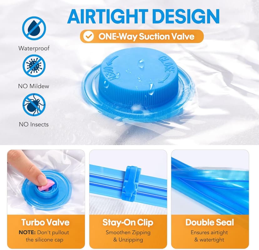 10 Pack Travel Vacuum Storage Bags With Electric Pump, Vacuum Seal Bags for Clothing, Vacuum Sealer Bags for Luggage, Travel Essentials