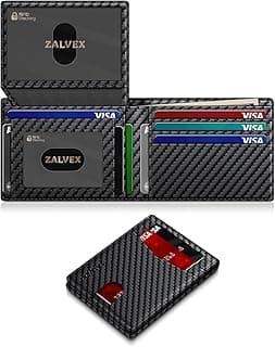 14 Cards Bifold Minimalist Thin Wallet with 2 ID Windows & Cash Slot Front Pockt Carteras Para Hombres Birthday Gifts for Men ZALVEX Wallet for Men Slim RFID Blocking Leather Credit Card Holder Wallet B0FPQ5H6BT