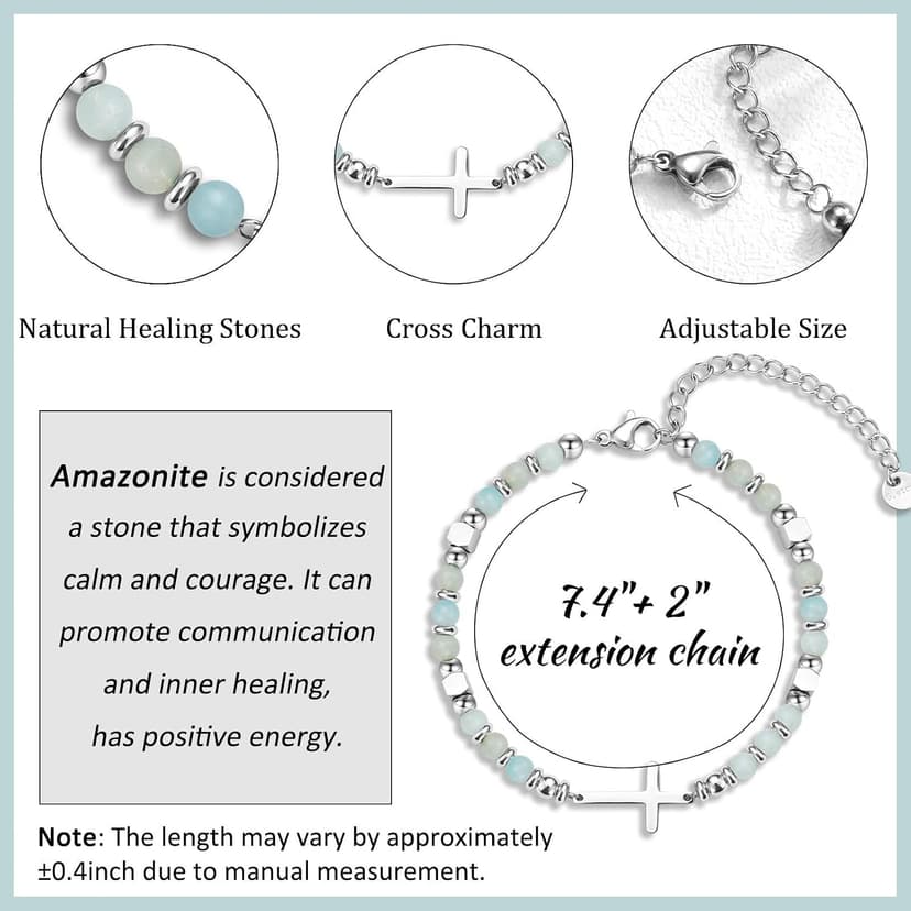 Daughter Granddaughter Sister in Christ Friend Niece Gifts on Birthday Christmas Easter Valentines Day Graduation Religious Cross Bracelet for Women Girls, Christian Gifts B0DJXSMMPZ