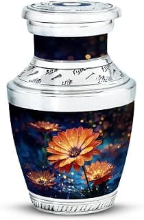 Blossom Decorative Urns For Human Remains - Funeral Urns For Adult Ashes Male - Memorial Gift For Loved Ones - Burial Urn For Men & Women Ash - Burial Urn - Small Keepsake 3 Inch - Pack Of 1 B0FT8QB28Q