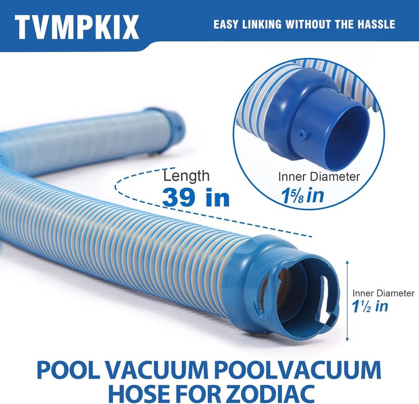 Pool Cleaner Hose for Zodiac MX6 MX8 Twist Lock Pool Vacuum Hose Replacement Parts 39 Inch R0527700 MX6 MX8(6pack)