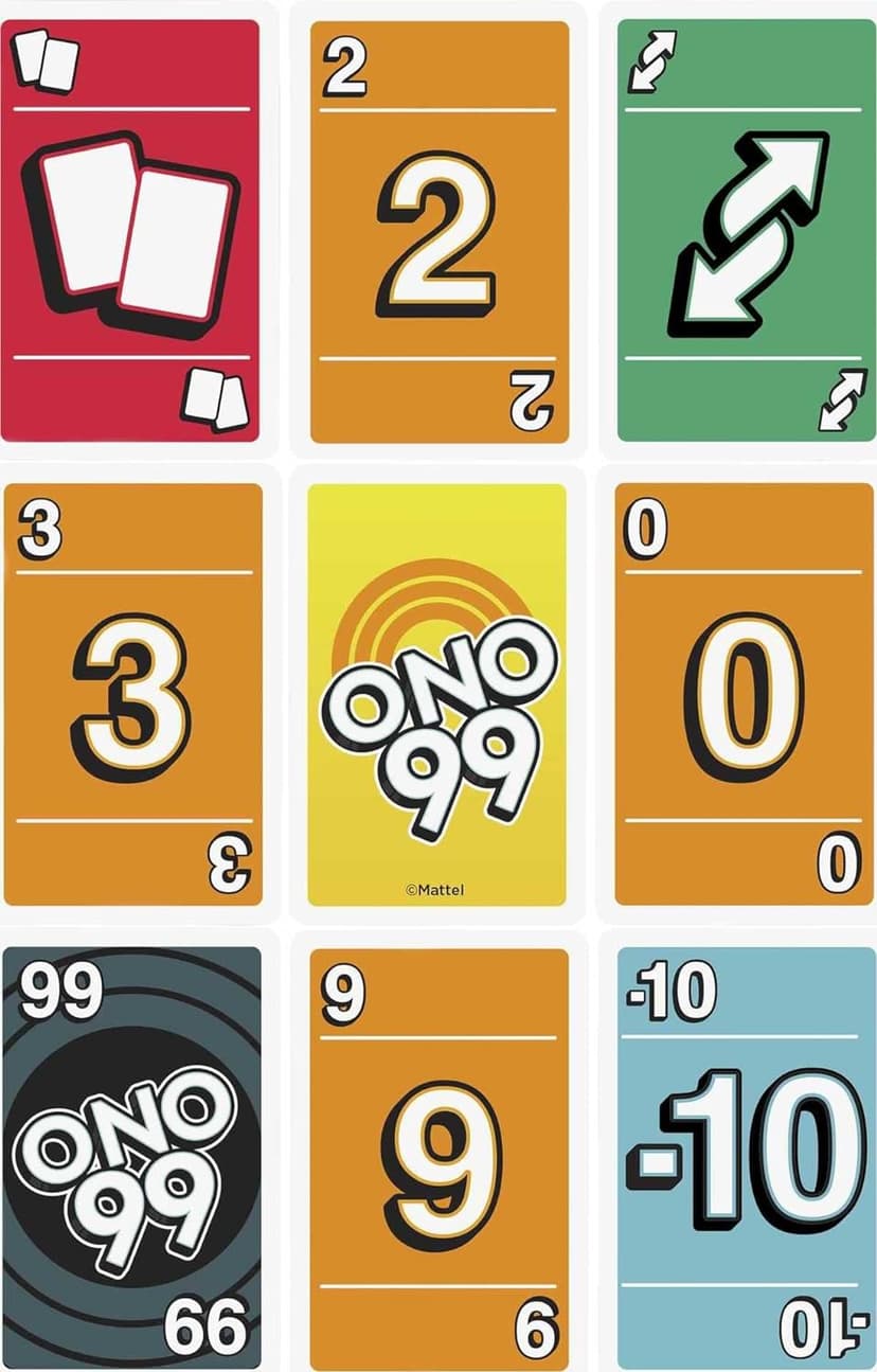 Mattel Games Set of 3 Card Games with UNO, Phase 10 & ONO 99, Travel Fun for Kids & Family Night with Storage Tin Box (Amazon Exclusive)