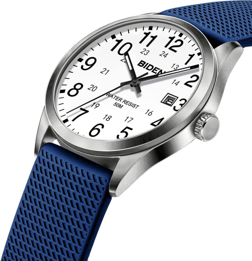 LN LENQIN Mens Watches Analog Quartz Sports Unisex 30M Waterproof Nurse Watch for Men Women Medical Professionals Military Time with Second Hand Glowing Easy to Read Dial