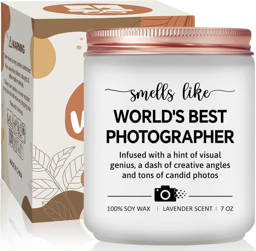 Photographer Gifts - Photography Gifts for Women, Wedding Photographer Candle - Lavender Scented Candles