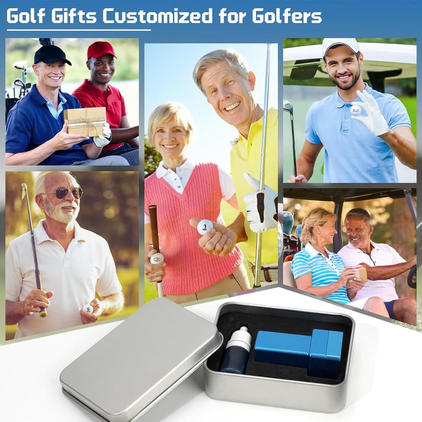 Golf Ball Stamp Personalized, Custom Golf Ball Marker with Monogram Name Design, Waterproof Ink Customized Golf Ball Stamper, Golf Accessories Gifts for Golfers Men Dad Husband