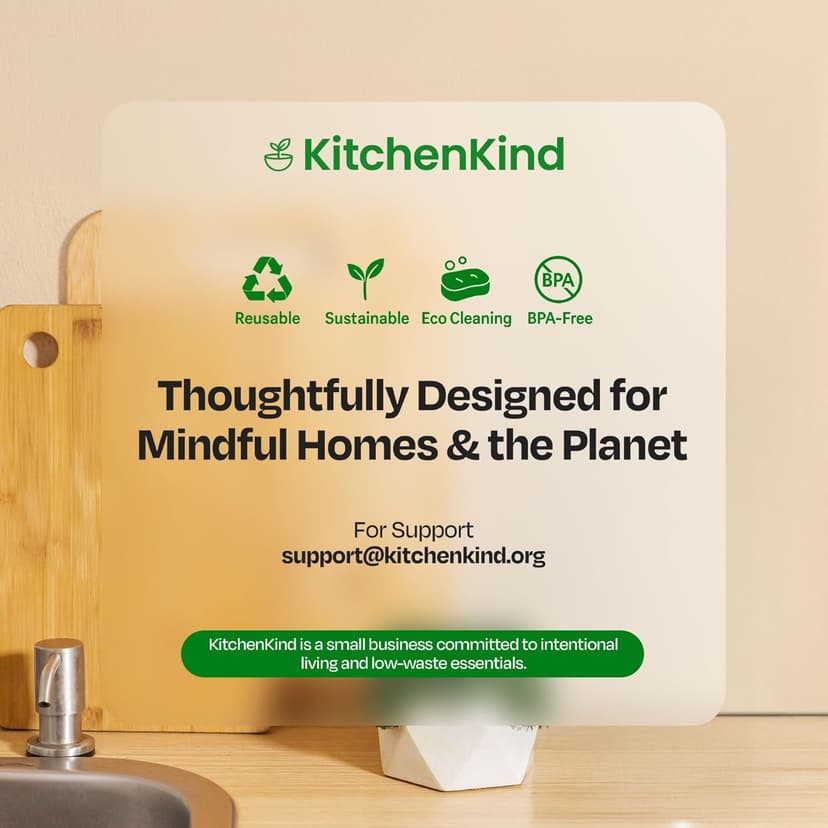 Clean & Kind Gift Set – Premium 6-Piece Eco-Friendly Bamboo Kitchen Brush Set with Natural Bristles & Wooden Handles