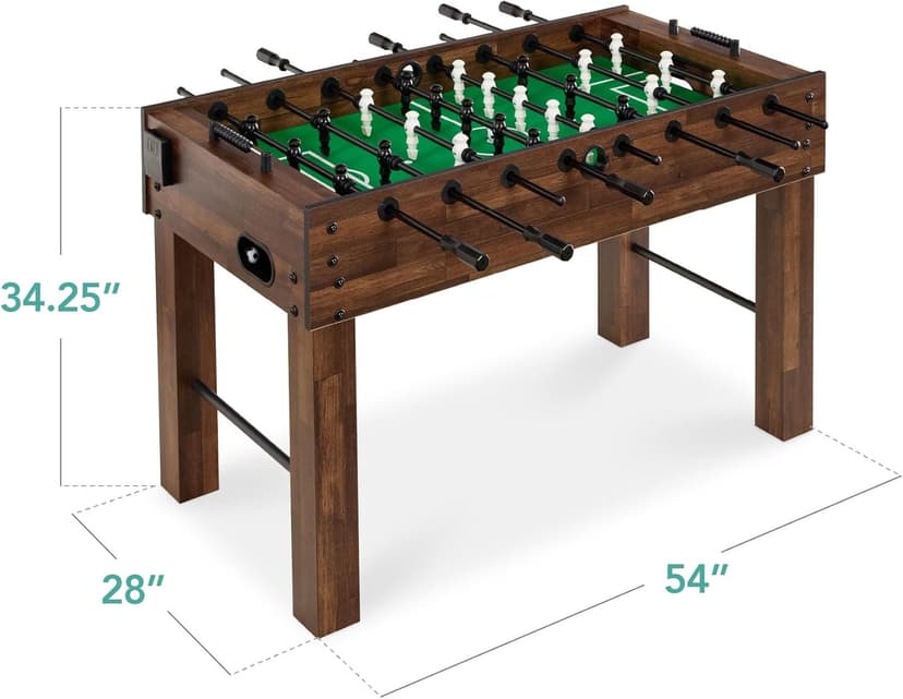 Best Choice Products Full Size 54 Inch Regulation Foosball Table for Home, Game Room - Includes 2 Balls, 2 Cup Holders