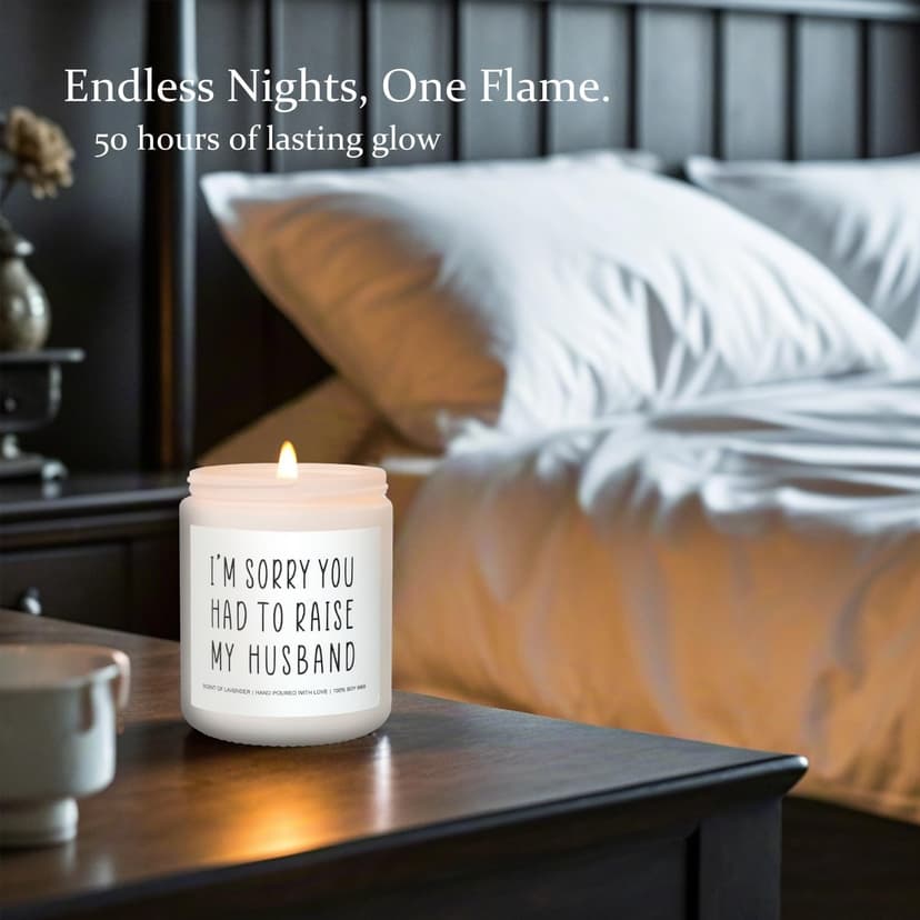 Gifts for Mother in Law, Funny Mom Dad Candles, Mother's Day Father's Day Gift for Parents in-Laws, 9OZ Lavender Soy Scented Candles for Women, Unique Christmas Birthday Gifts Valentines Day