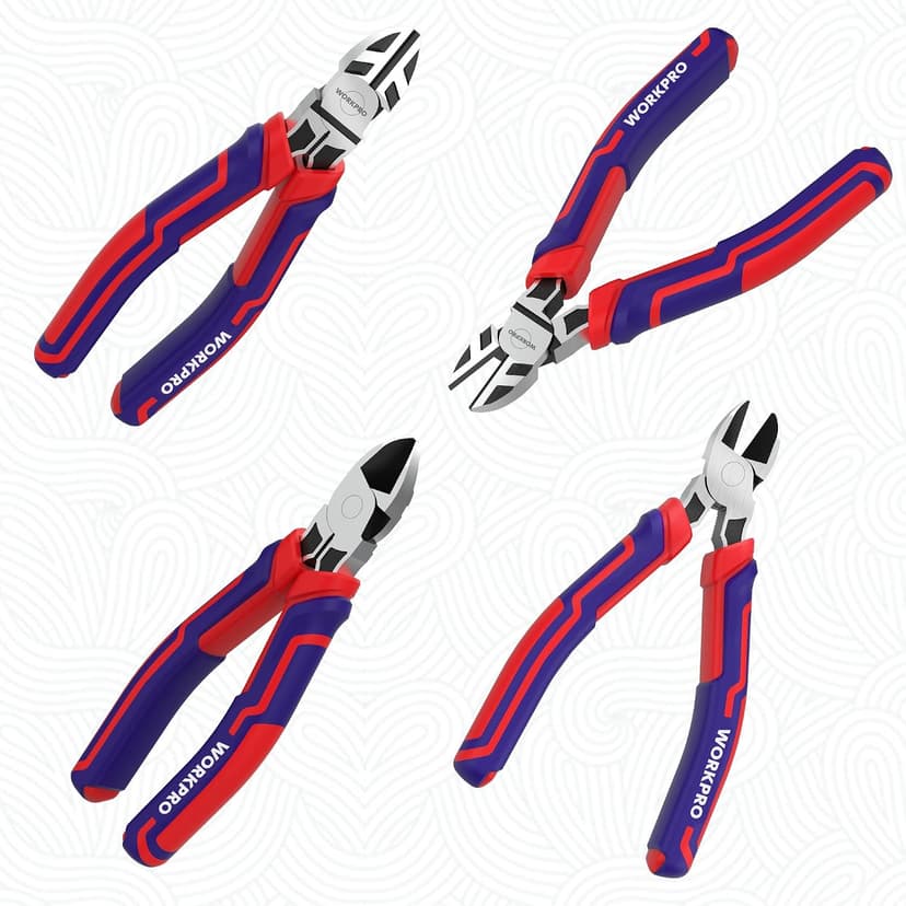 WORKPRO 6” Wire Cutters Heavy Duty CRV Steel, Diagonal Pliers for Cutting Wires Craft, Comfort Grip Handle B0B8SKQB9Z