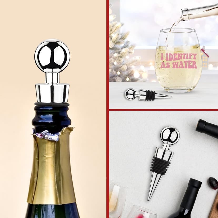 I Identify as Water 16oz Stemless Wine Glass, Funny Wine Glasses For Women, Men, 2025 Best White Elephant Gifts, Gag Gift, Perfect Birthday Or Christmas Gift For Adult, Coworker, Friend, Sister