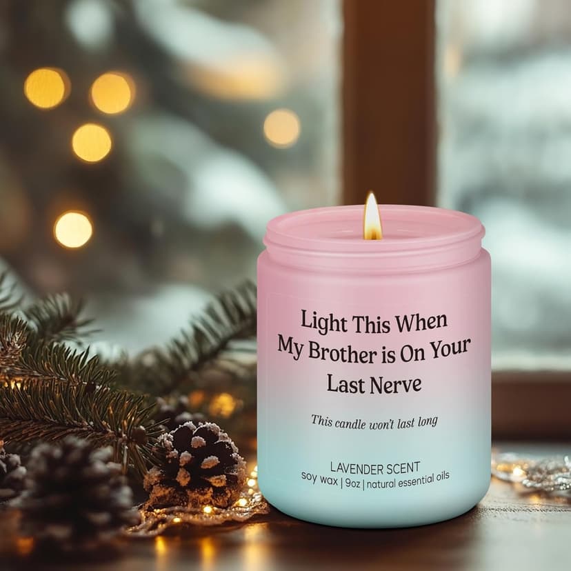 LEADO Scented Candle - Sister in Law Gifts - Funny Bridal Shower, Wedding, Christmas, Birthday Gifts for Sister in Law, Brother, Brothers Girlfriend, Bride - Happy Birthday Present Ideas for SIL