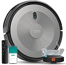 Robot Vacuum and Mop Combo, 3 in 1 Robotic Vacuum Cleaner with 4000Pa Max Suction Brushless Motor, Tangle Free, Auto Charging, Schedule, App/Remote Control, Ideal for Hard Floor, Pet Hair, Carpet