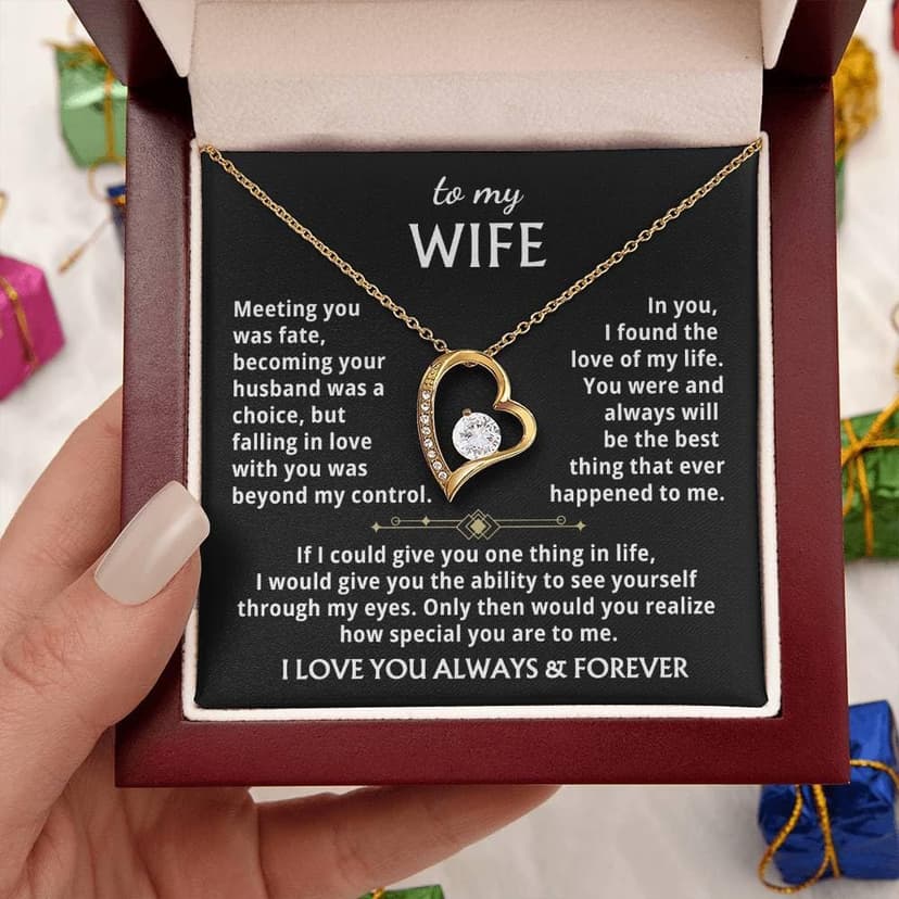 Jewelry To My Wife - The Best Thing That Ever Happened To Me, Forever Love Necklace, Gift for Her, Romantic Christmas Birthday Valentine Gift